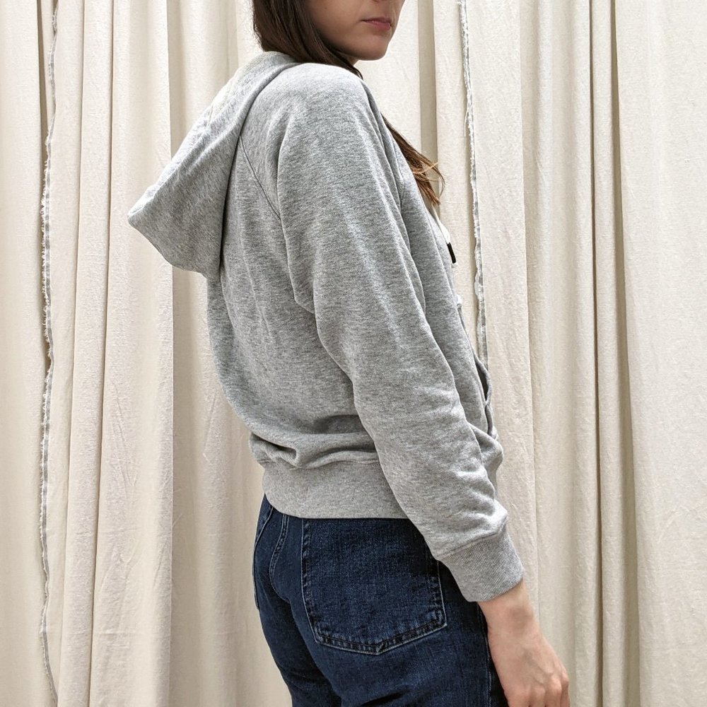 J. Crew V-Neck Cotton Terry Hoodie - Picture 4 of 9